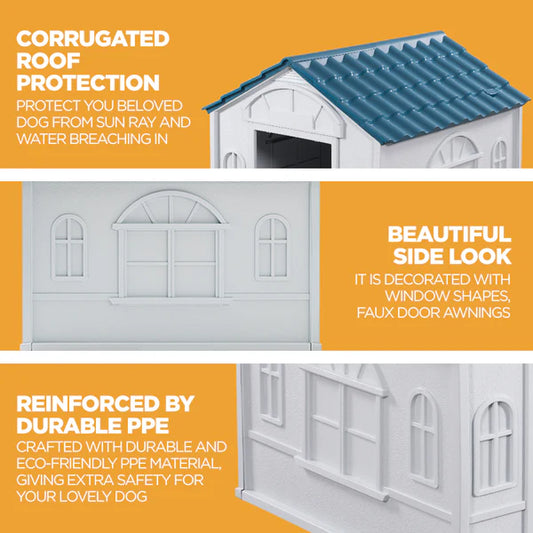 Furbulous Dog House - Indoor Outdoor Heavy Duty Dog Kennel