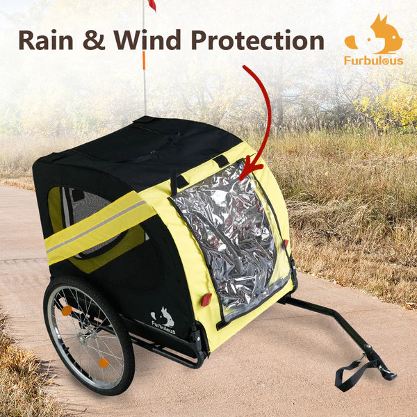Furbulous Pet Bike Trailer - Yellow