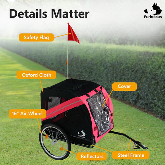 Furbulous Pet Bike Trailer