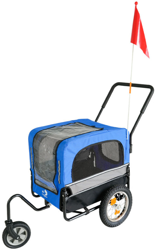Furbulous 2-in-1 Pet Bike Trailer and Jogging Stroller