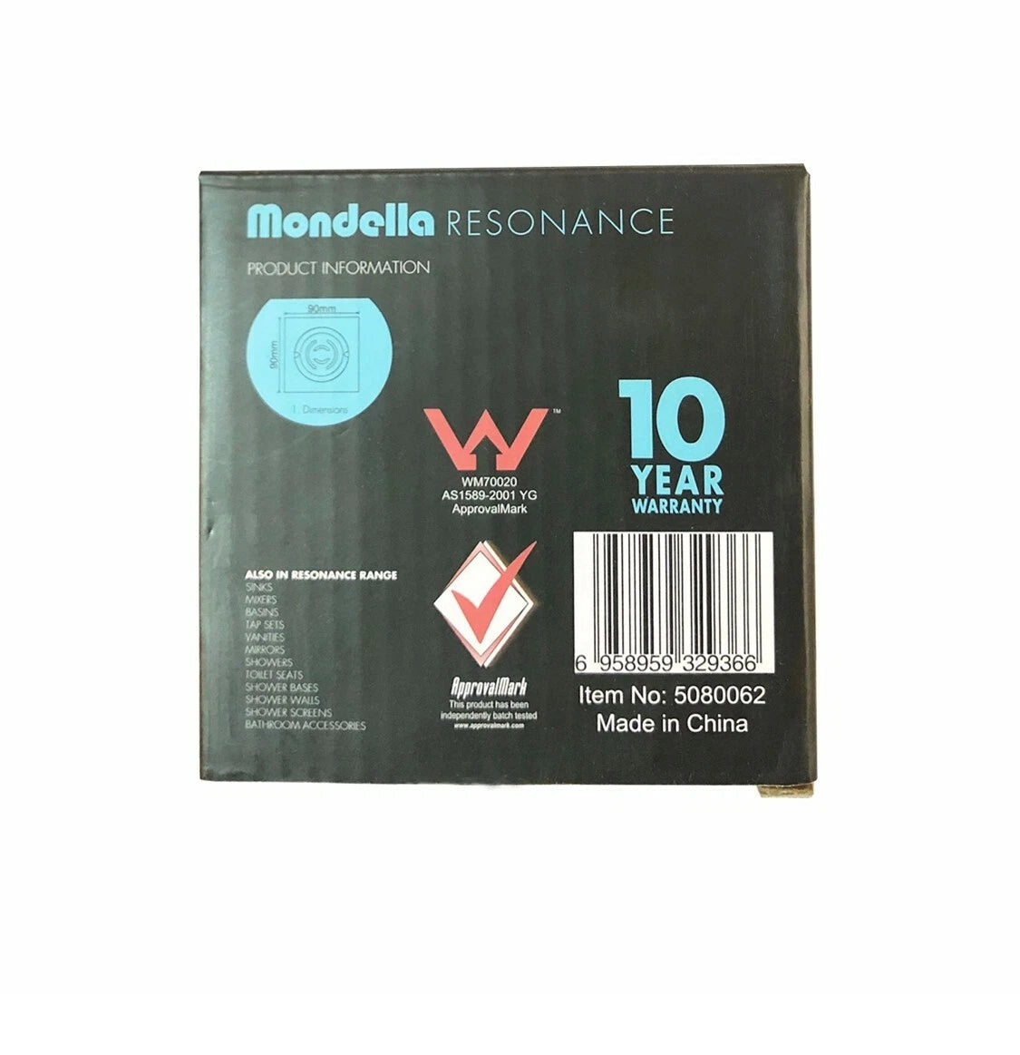 Mondella Brushed Copper Resonance Square Floor Grate 90x 90mm suits 80mm pipe