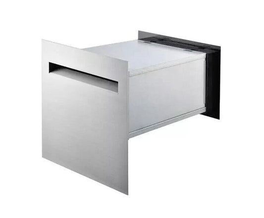 Sandleford Vista A4 Rear Open Brick Insert Letterbox - SSteel Front / Black Back