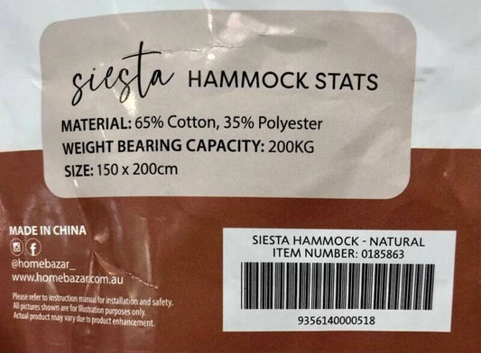 Hammock Home Bazar 200 x 150cm Siesta