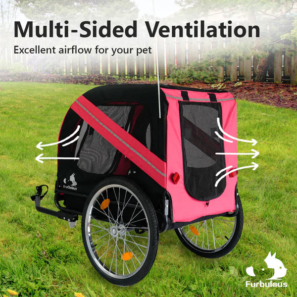 Furbulous Pet Bike Trailer - Yellow
