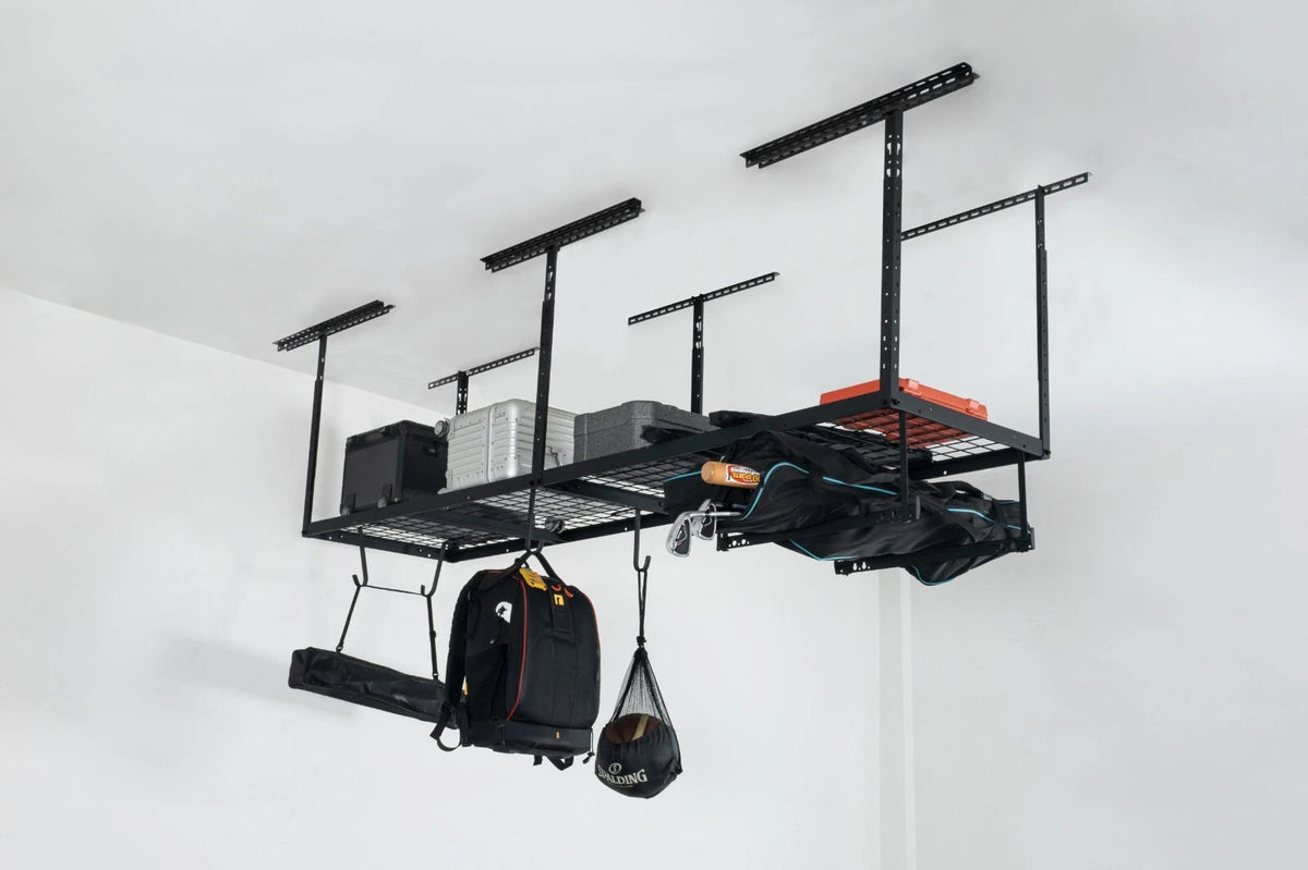 Overhung Racks GARAGE OVERHEAD STORAGE RACK MULTIPLE CONFIGURATIONS HOLDS UP TO 340kg ...